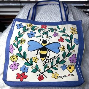 BRIGHTON Graphic Bright Bold “You Warm My Heart” Tote By Designer Tom Clancy